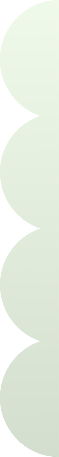 Four green gradient circles stacked vertically with overlapping edges on a transparent background.